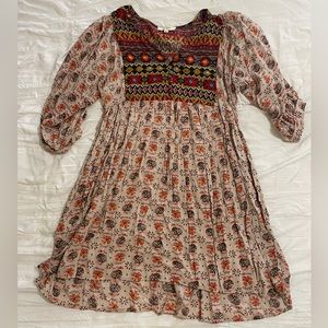 Womens small dress Aztec 3/4 sleeve